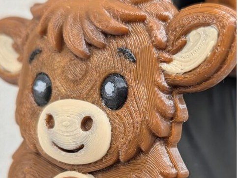 3D-gedruckter Schlüsselanhänger mit Motiv